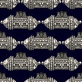 Vector Antique Jewelry Pattern. Silver Necklaces Seamless Pattern.